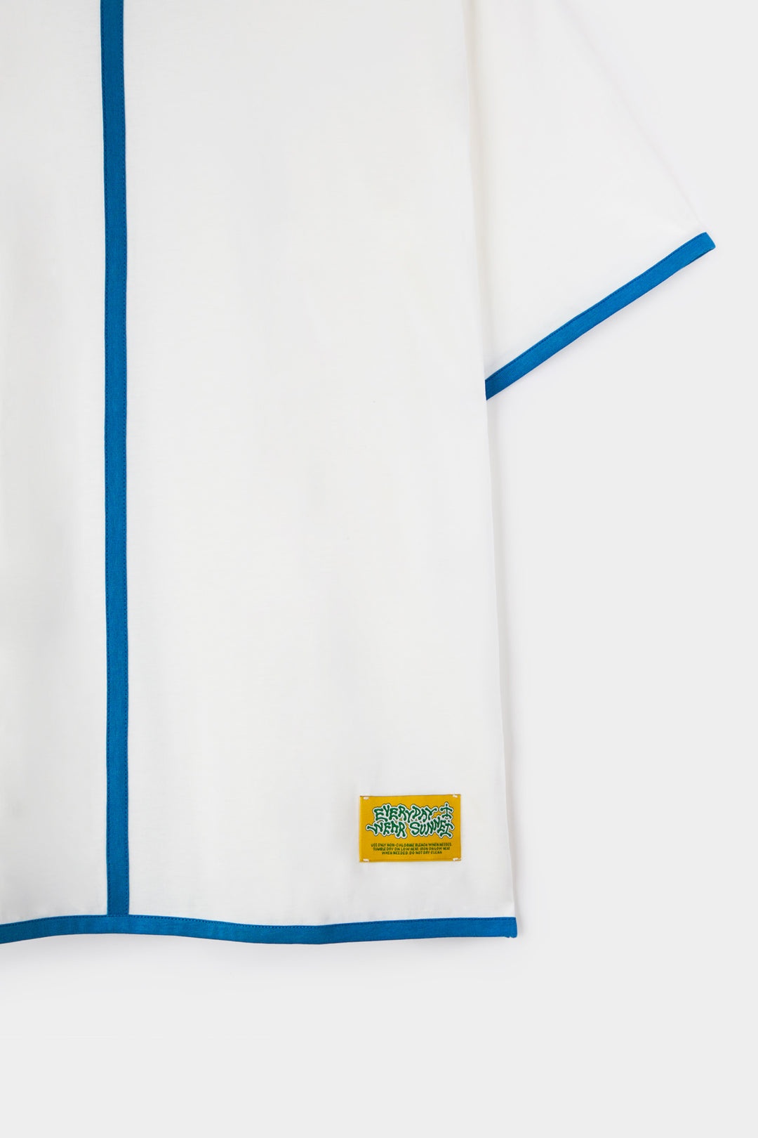 CLASSIC T-SHIRT WITH PROFILE / white & dark navy - 4