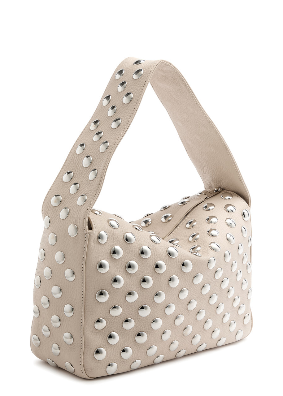 Elena studded leather shoulder bag - 2