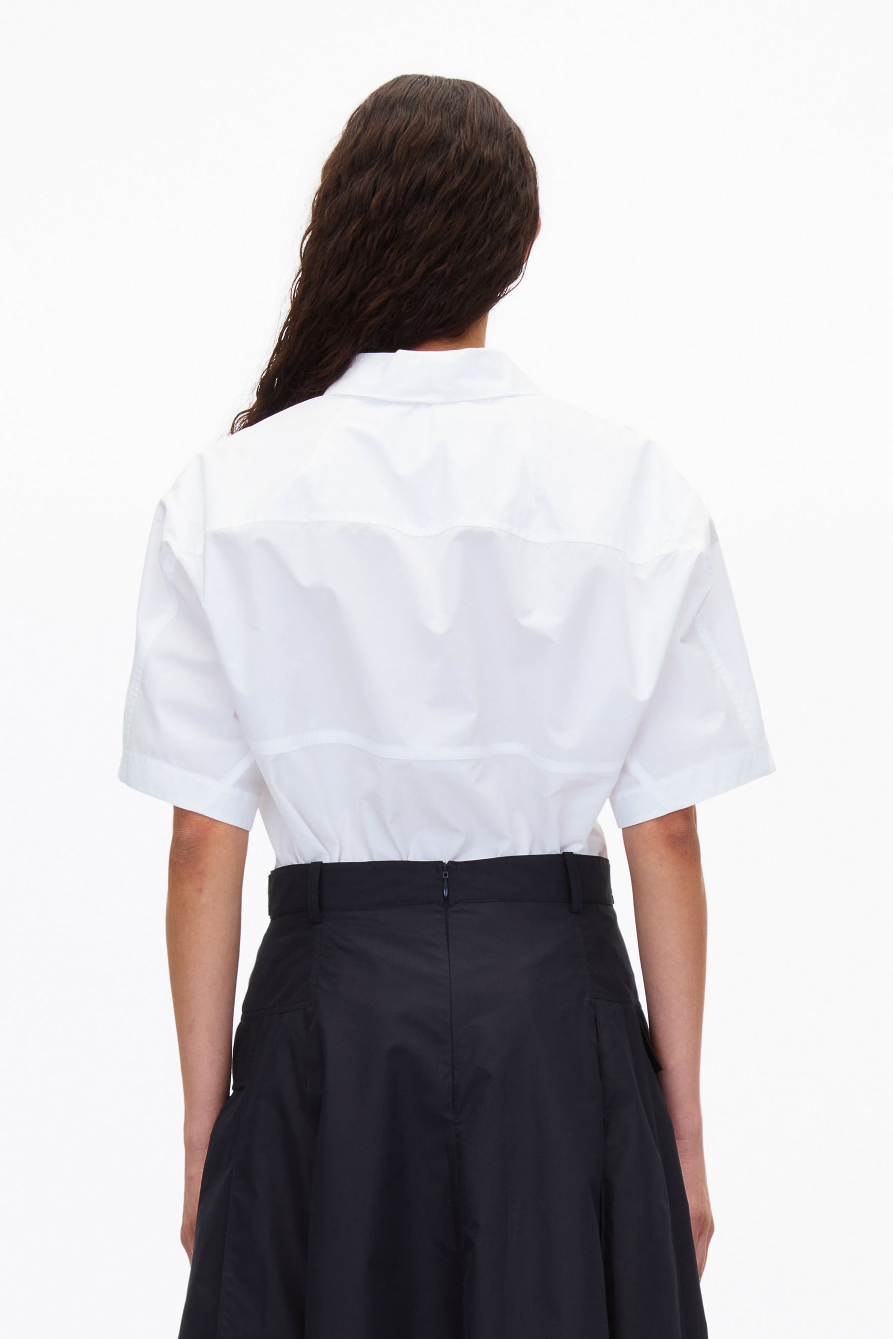 Cocoon Roll Collar Poplin Top - 4