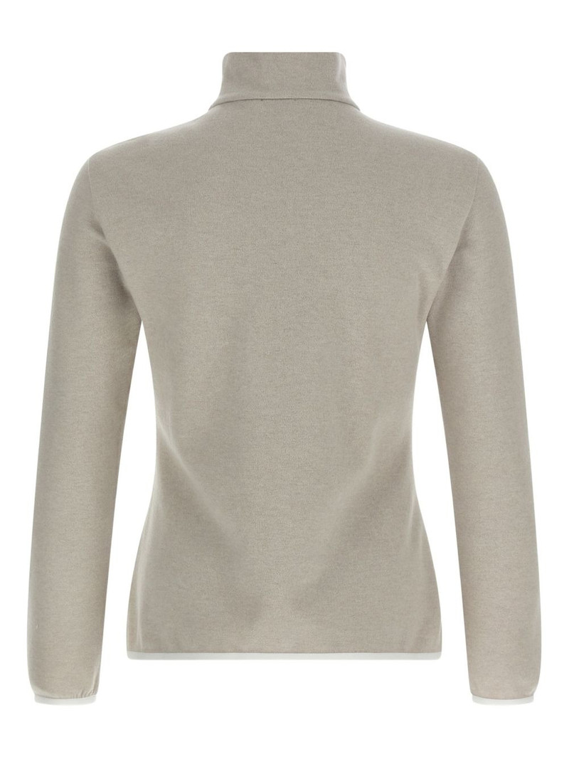 Brunello Cucinelli half-zip logo-print top outlook