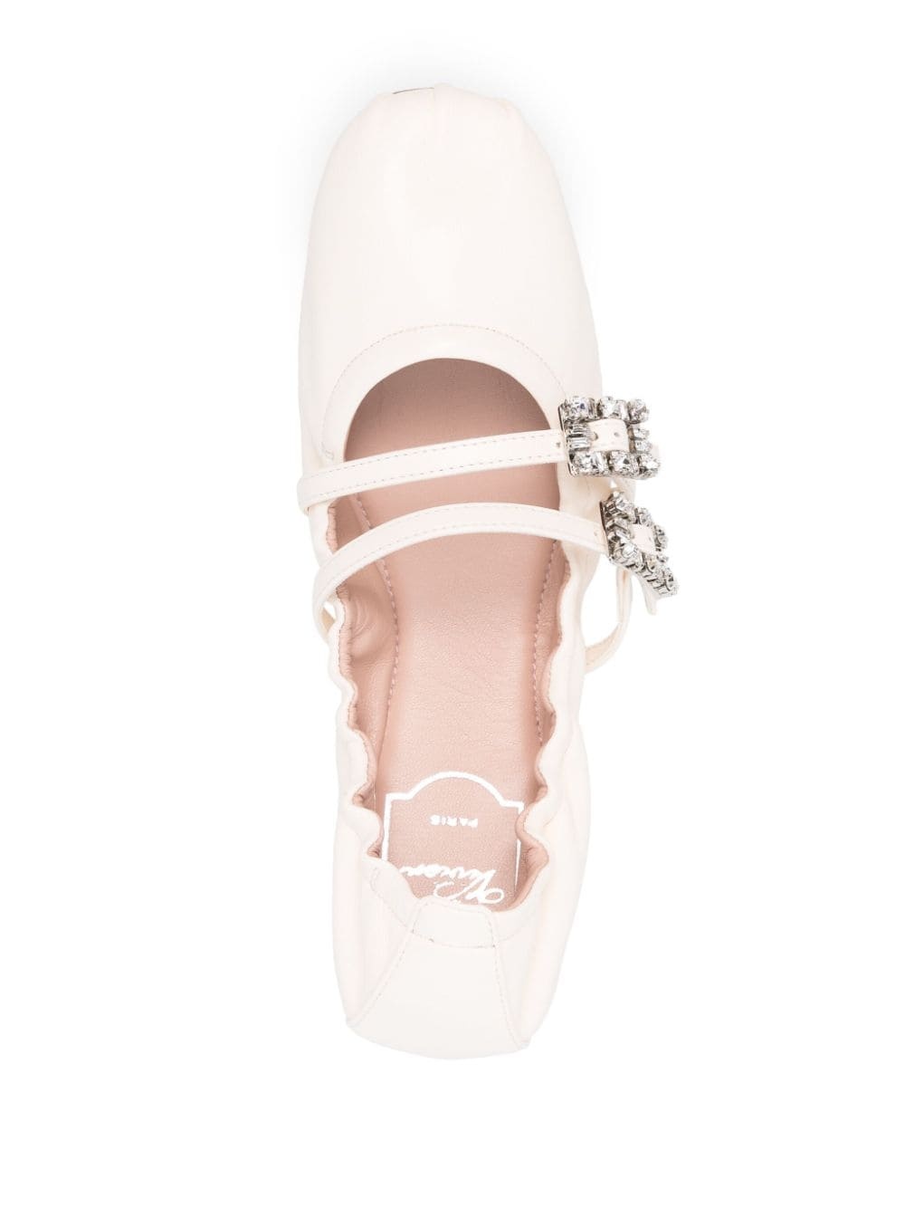 crystal-buckle ballet flats - 4