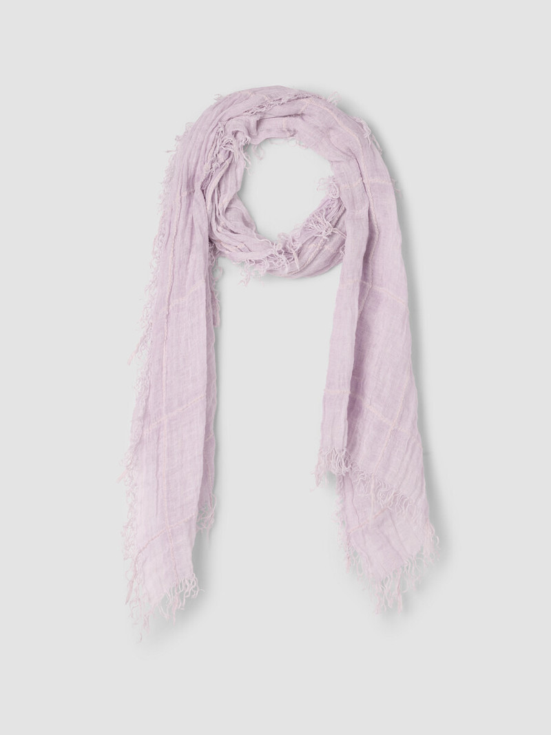 Organic Linen Cotton Squares Scarf 1