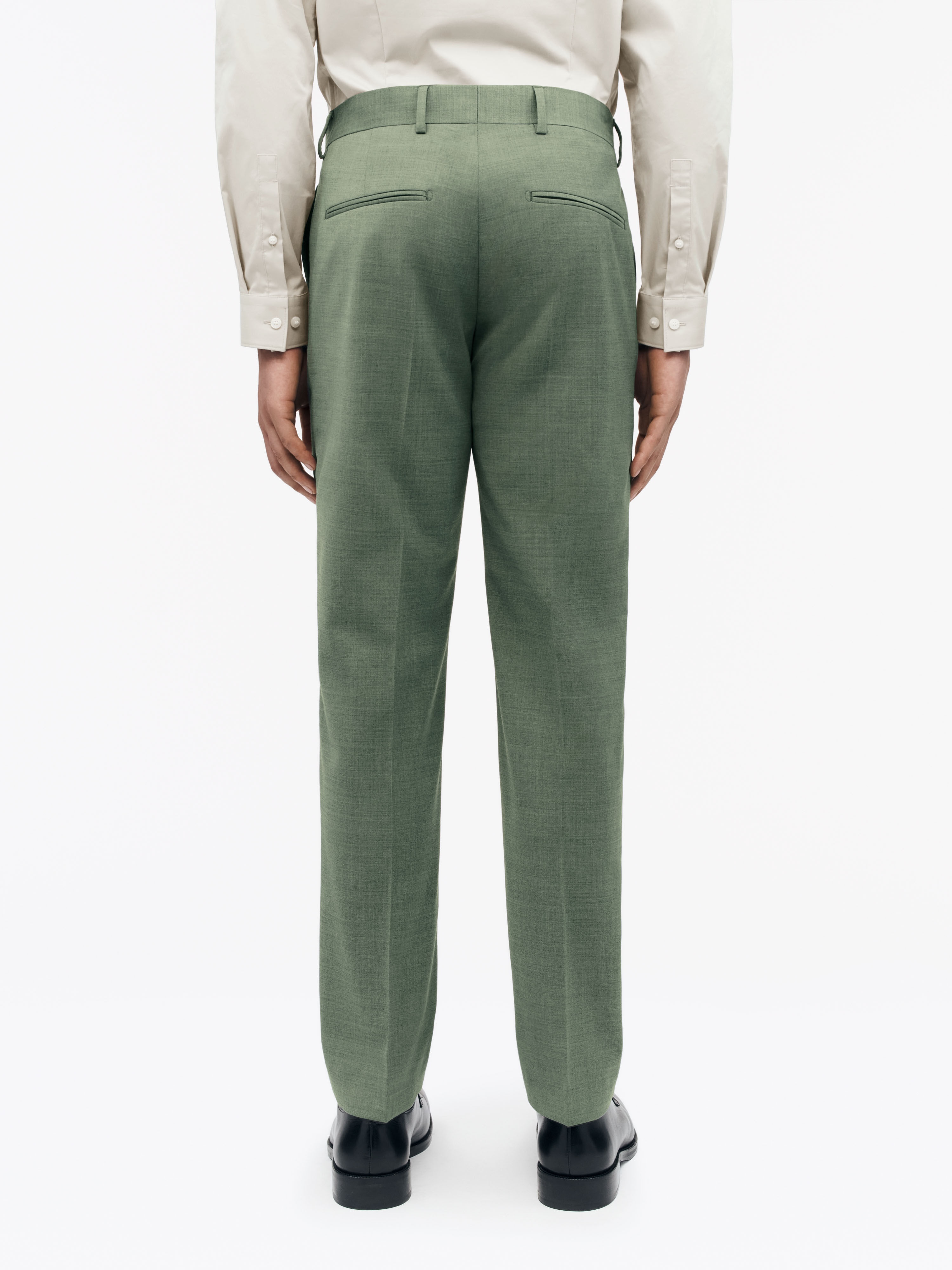 Tenuta Slim Fit Wool Blend Trousers - 4