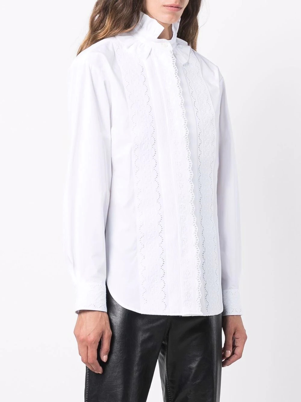 white ruffled shirt - 3