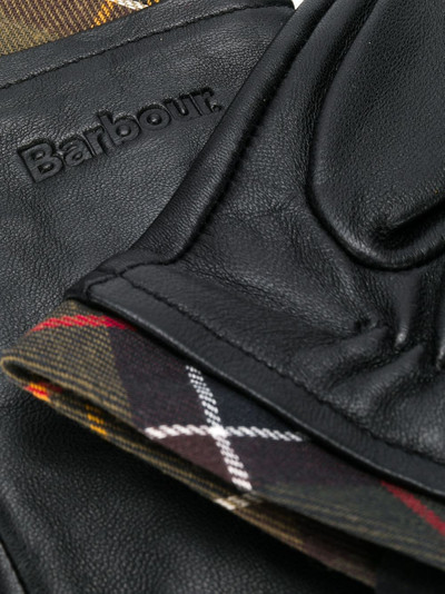 Barbour plaid-trim gloves outlook