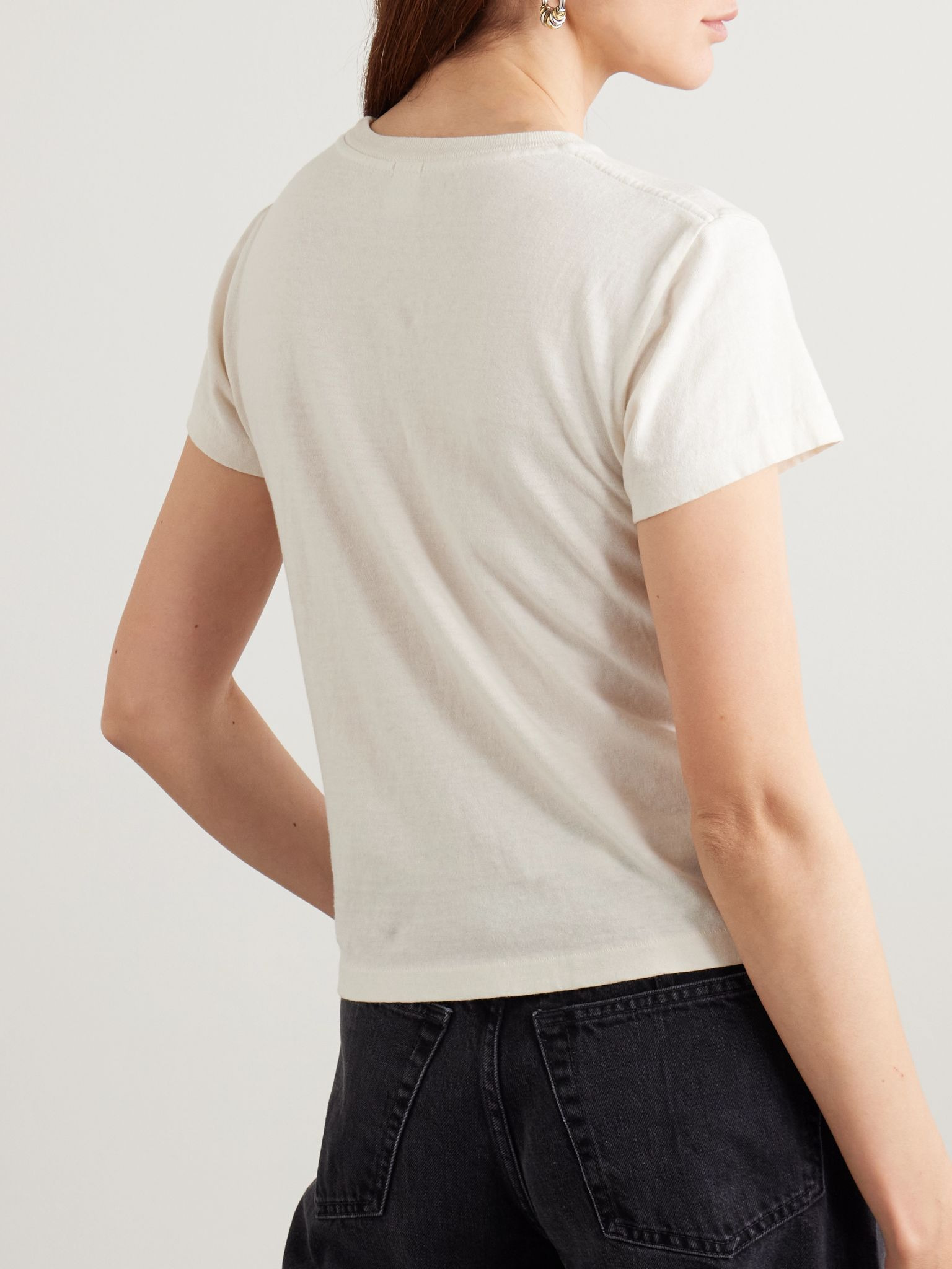 Classic printed cotton-jersey T-shirt White - 3