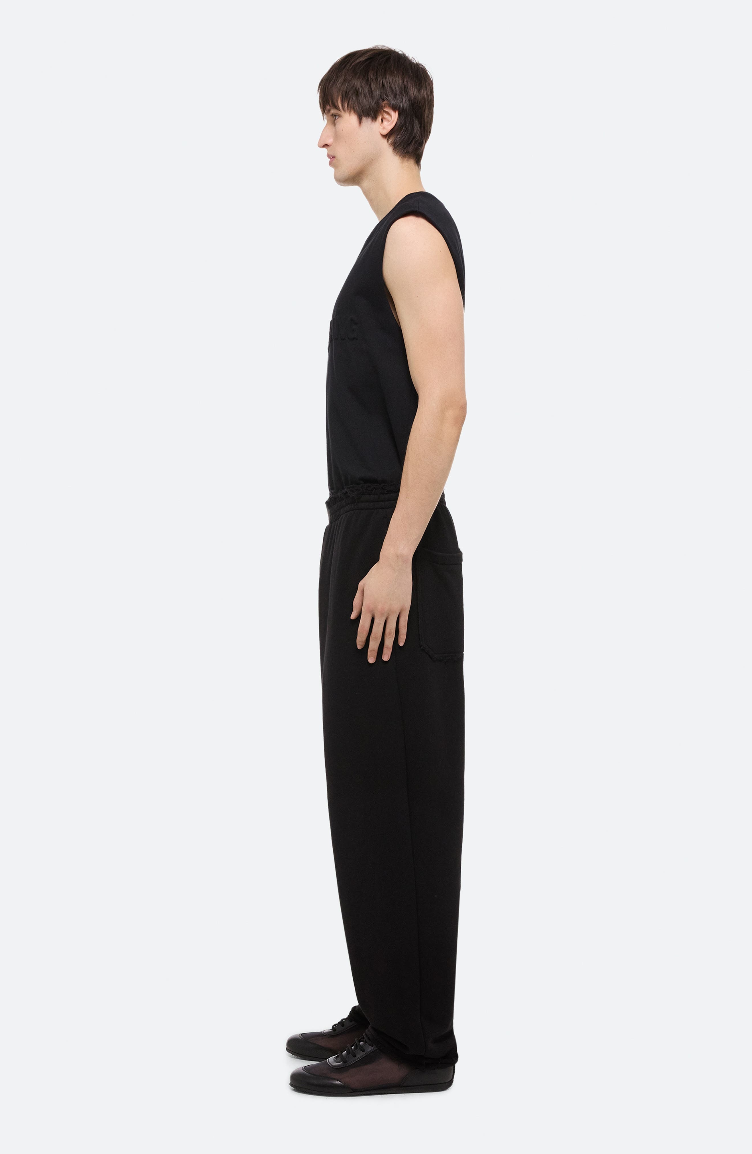 Helmut Lang Minimal Plush Sweatpants in Black - 6