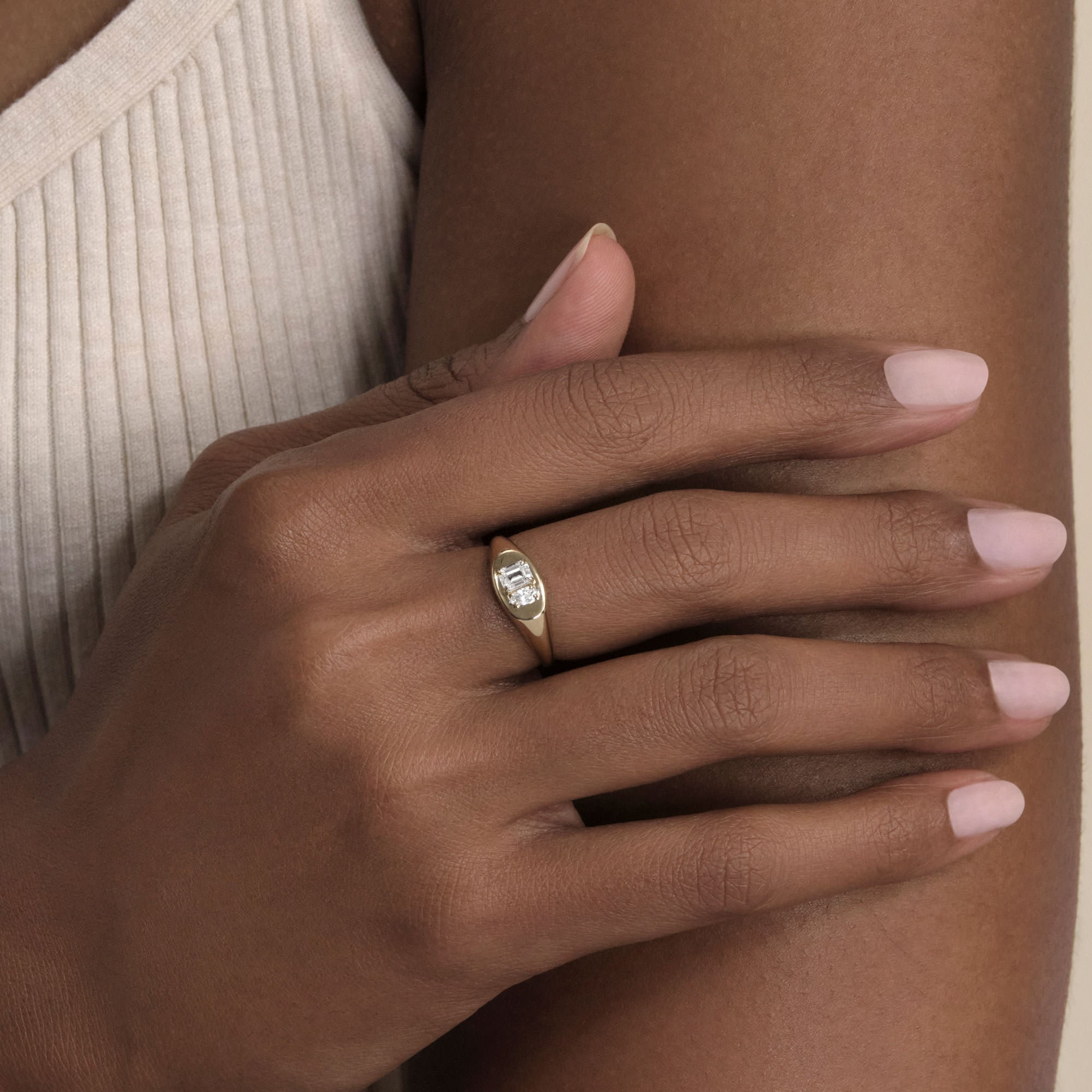 LAB-Created Diamond Soiree Signet - 2