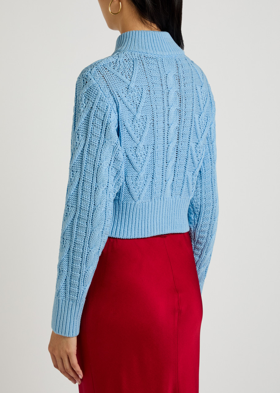 Emilia Wickstead Aleph Cable-knit Cotton Cardigan - 3