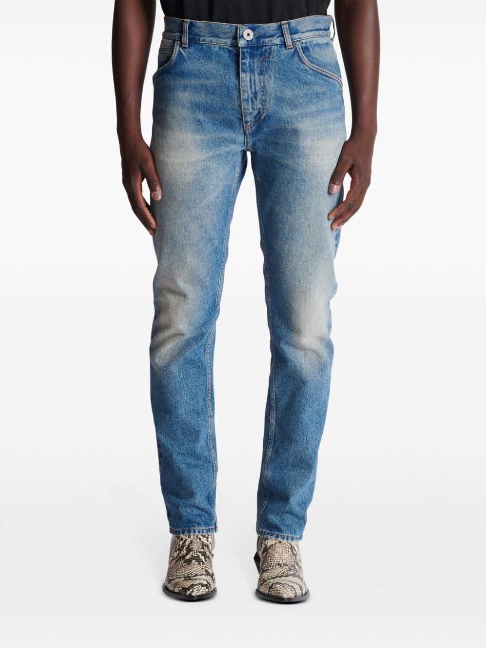 mid-rise straight-leg jeans - 5