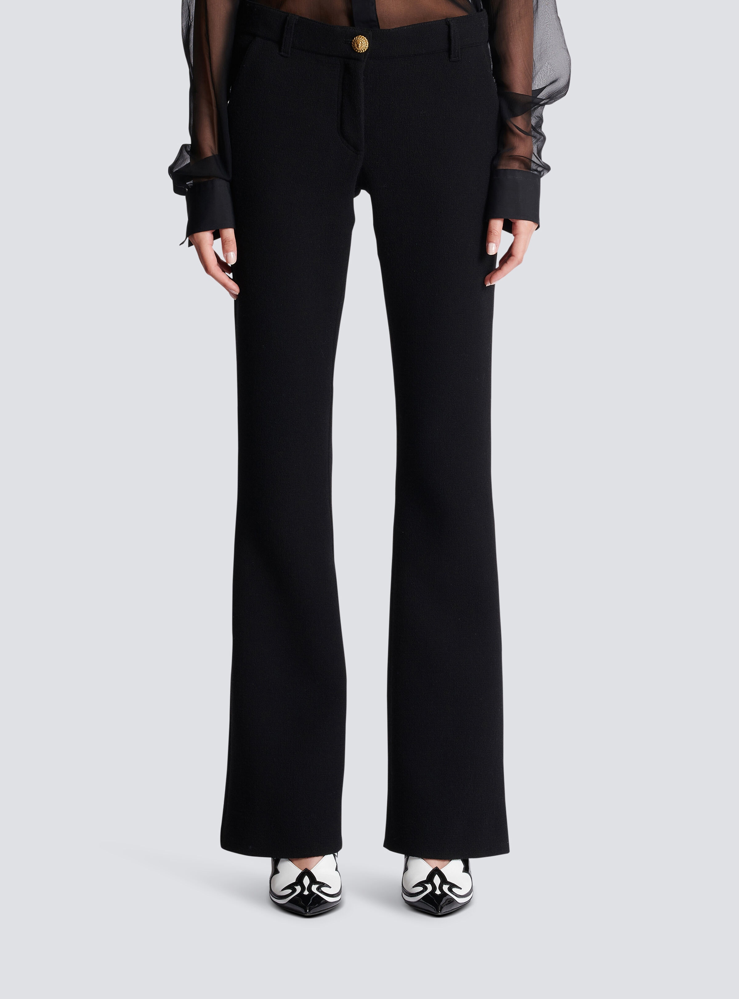 Bootcut crepe trousers - 5