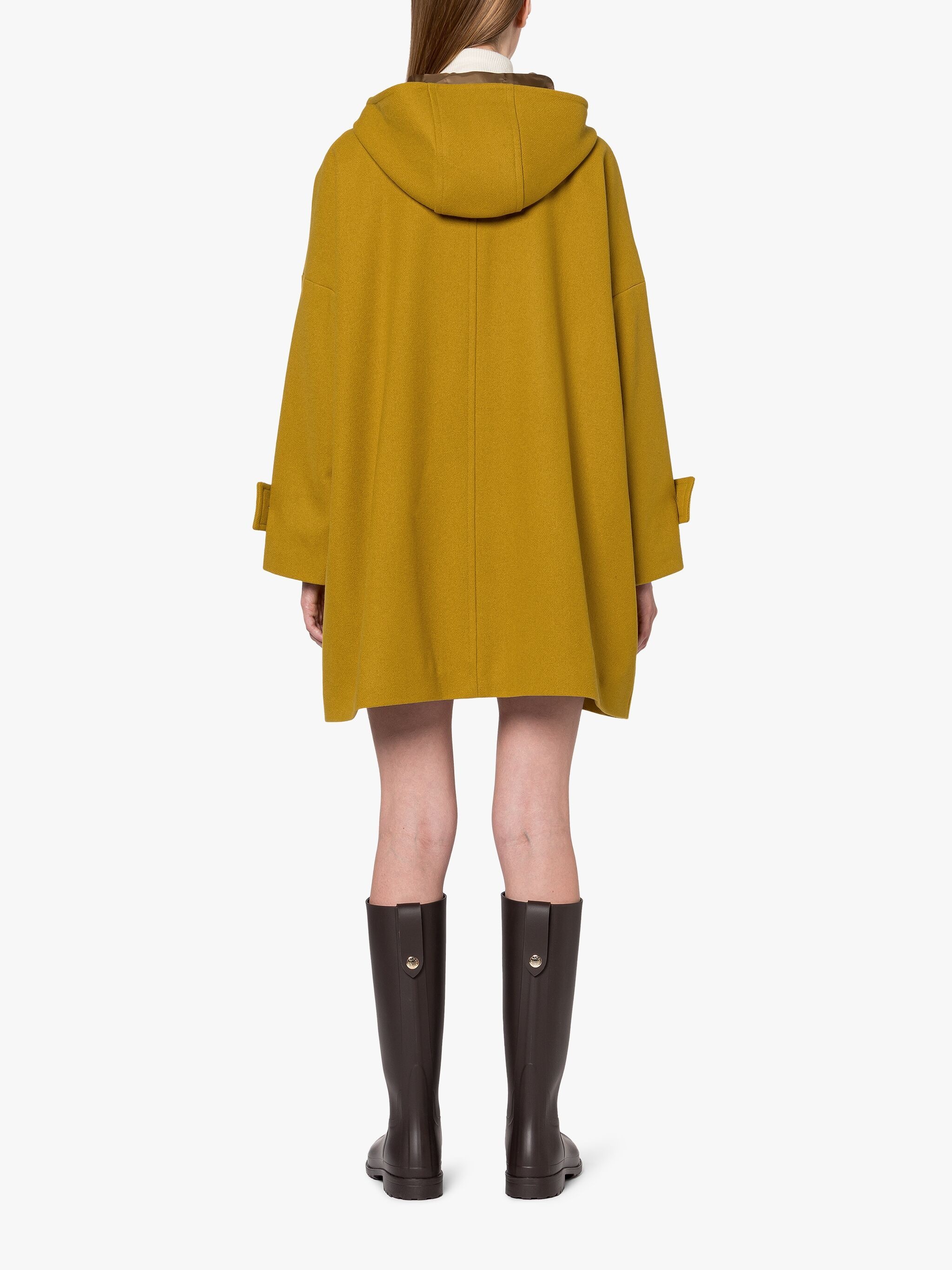 HUMBIE HOOD LEMON WOOL OVERCOAT - 4