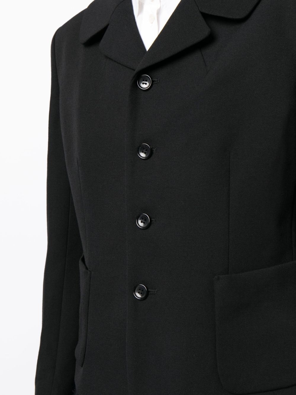 notched-lapels wool blazer - 5