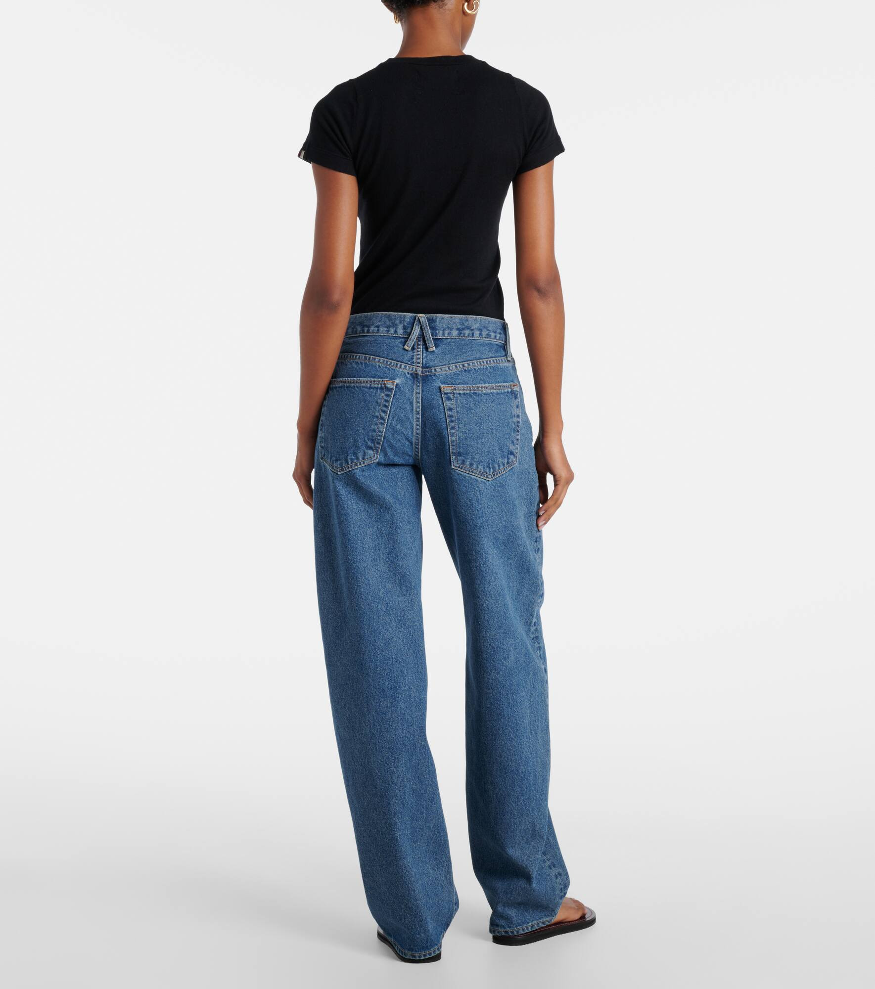 Tess Long low-rise wide-leg jeans - 3