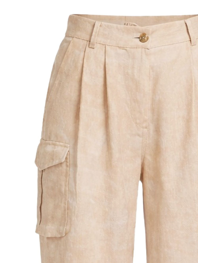 ELIE SAAB cargo linen trousers outlook