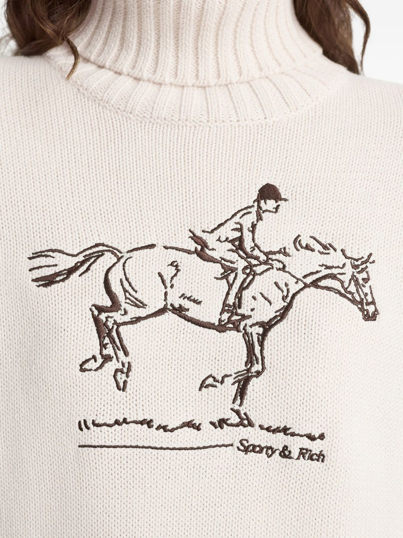 turtleneck equestrian-embroidered sweater 4