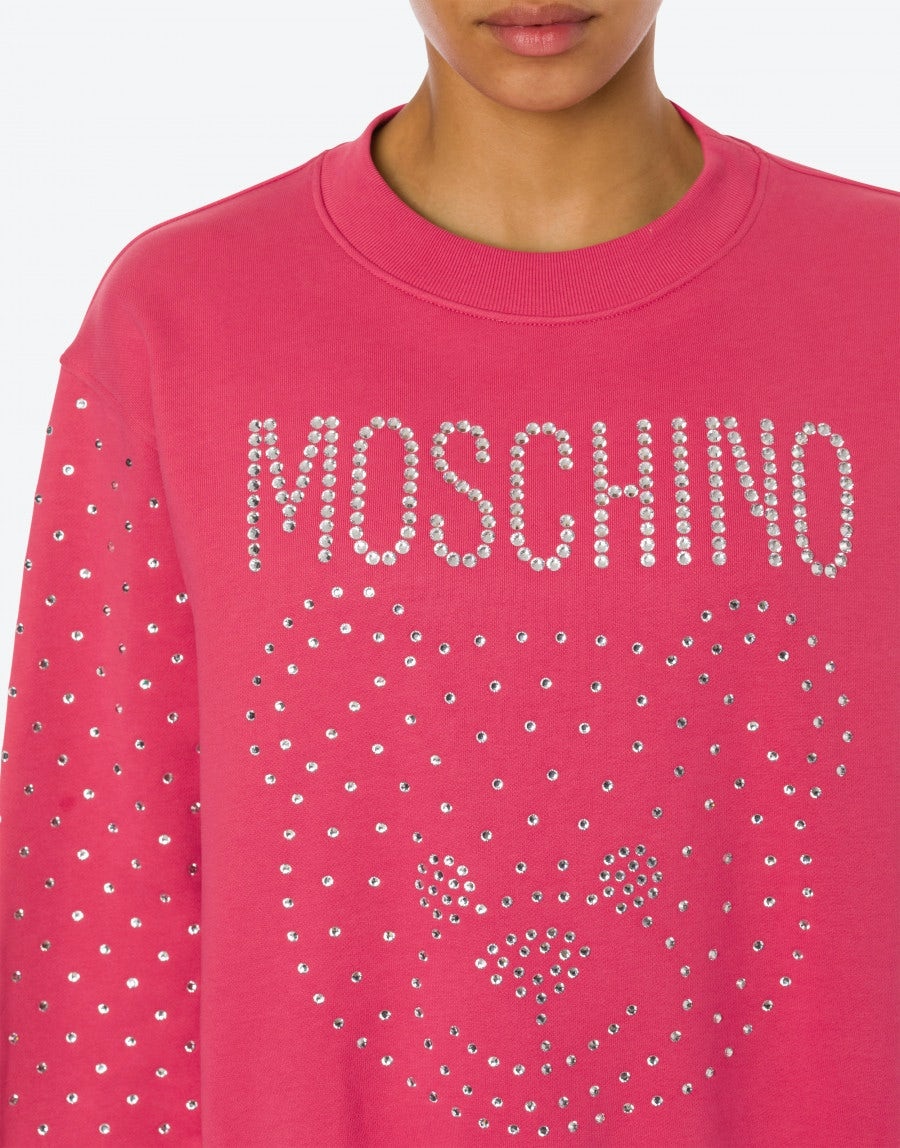 CRYSTAL TEDDY BEAR ORGANIC COTTON SWEATSHIRT - 4