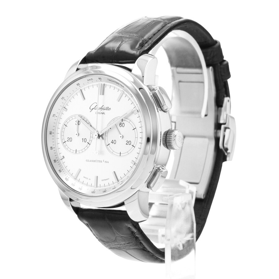 Glashutte Original - Pre-owned Glashutte Original Senator Chronograph Xl Chronograph Silver Dial Men's Watch 1-39-34-21-4 - 5
