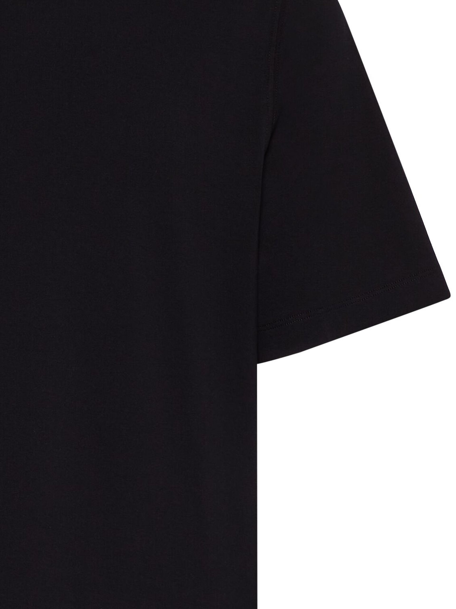 Black Crew-Neck Cotton T-Shirt - 5