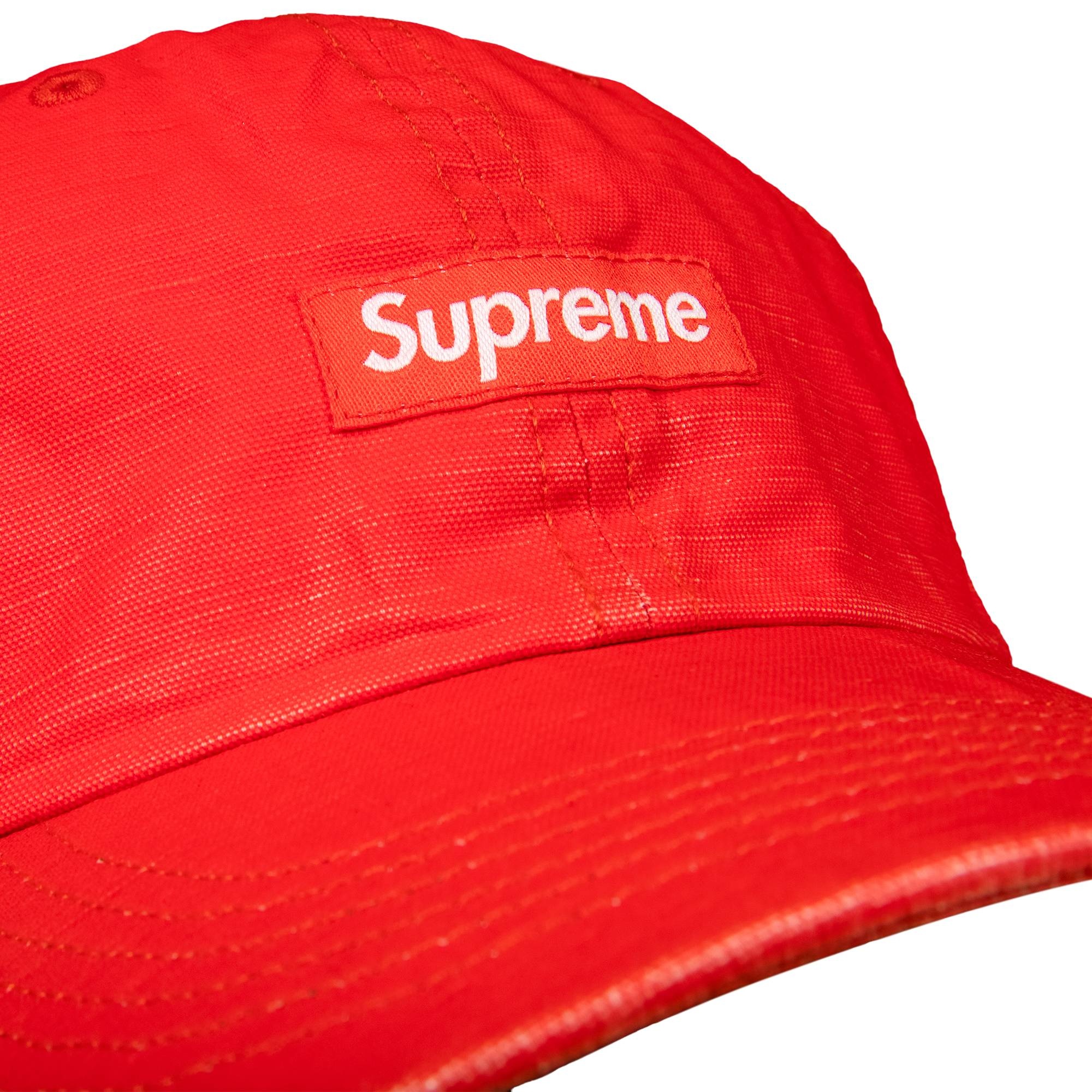 Supreme Small Box Coated Linen 6-Panel 'Red' - 3