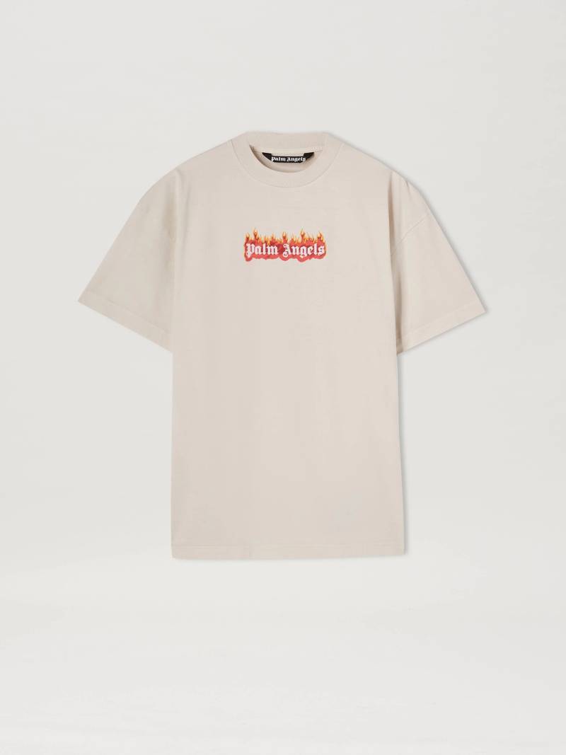 GARMENT DYE BURNING LOGO CLASSIC TEE - 1