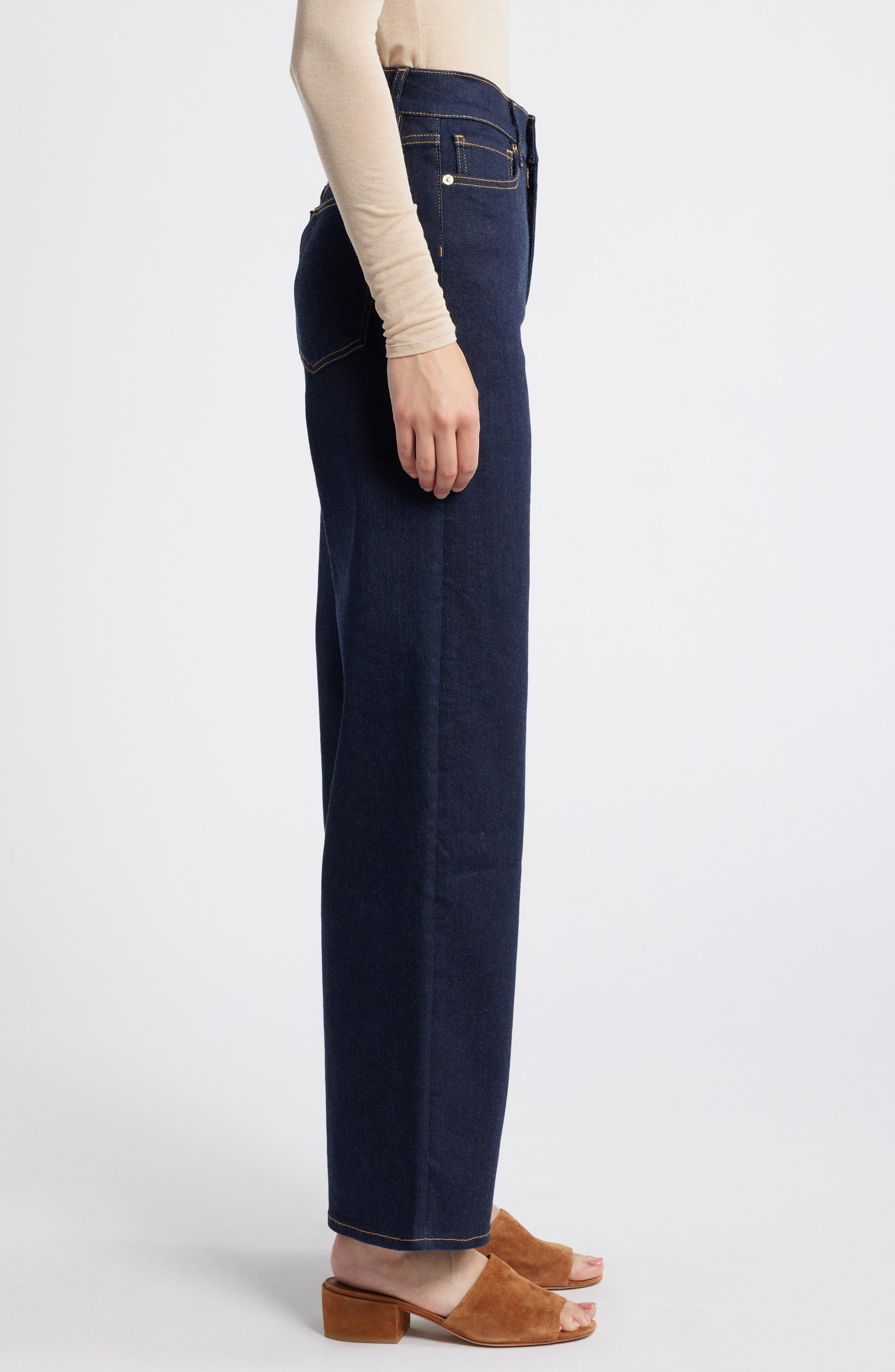 FRAME Le Slim Palazzo Ankle Jeans in Stargirl at Nordstrom - 3