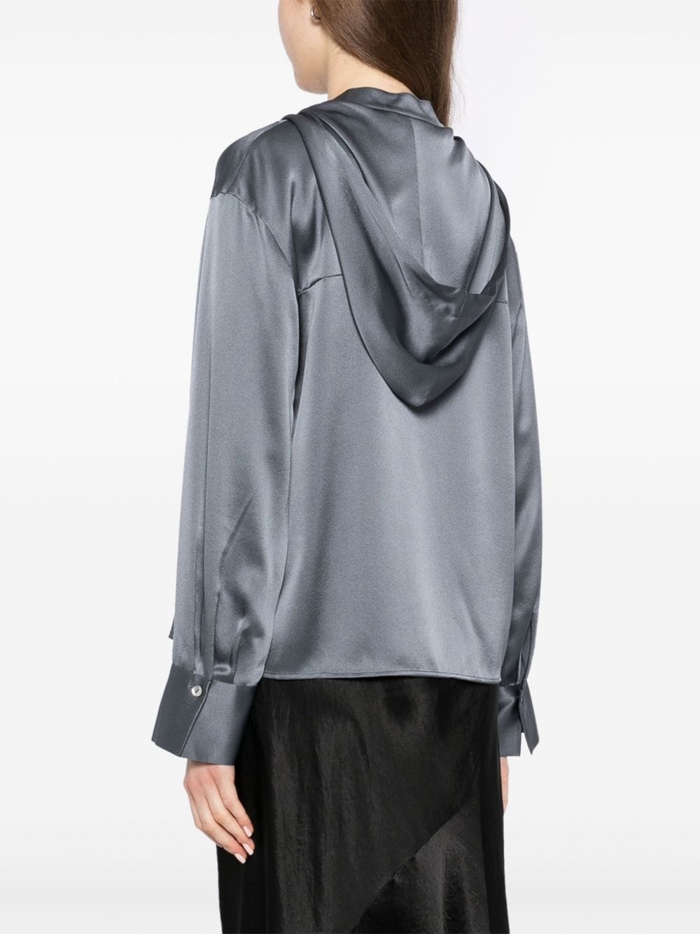 silk hooded shirt - 4