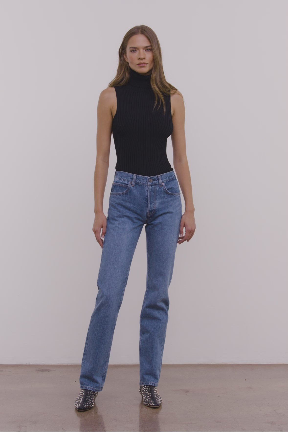 STAUD TEDDY STRAIGHT JEAN VINTAGE WASH - 6