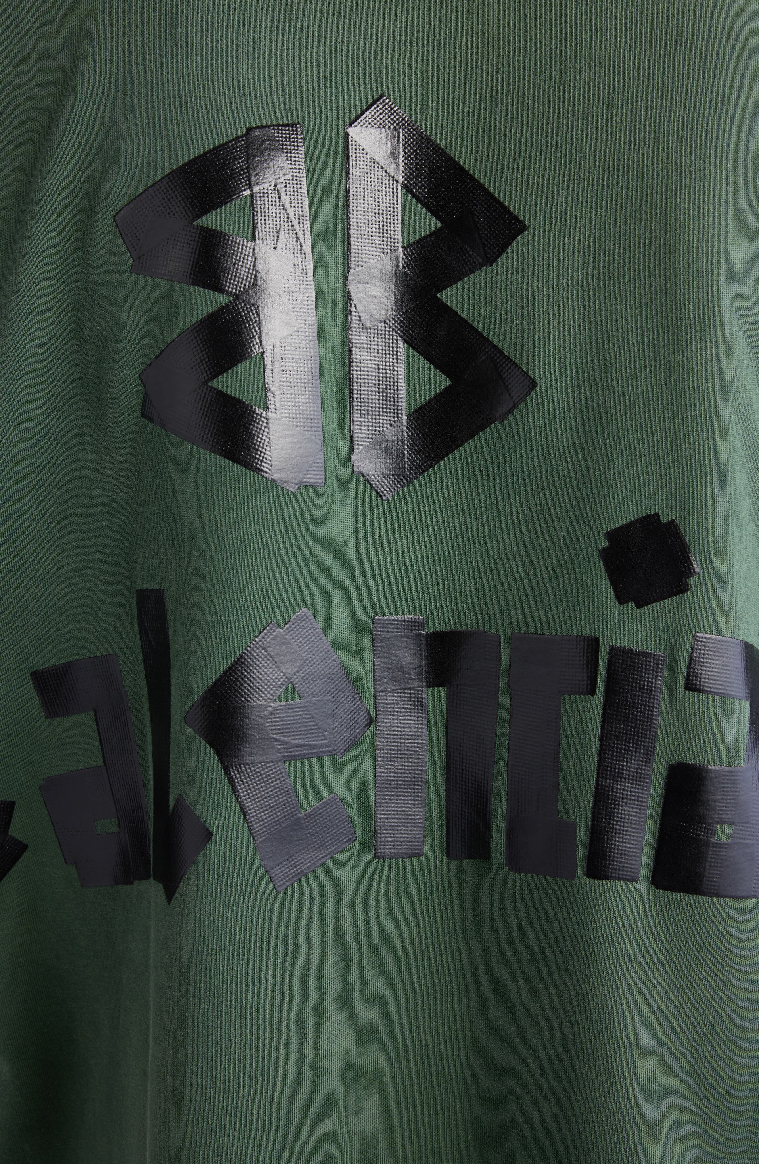 Distressed Tape Logo Cotton T-Shirt - 6