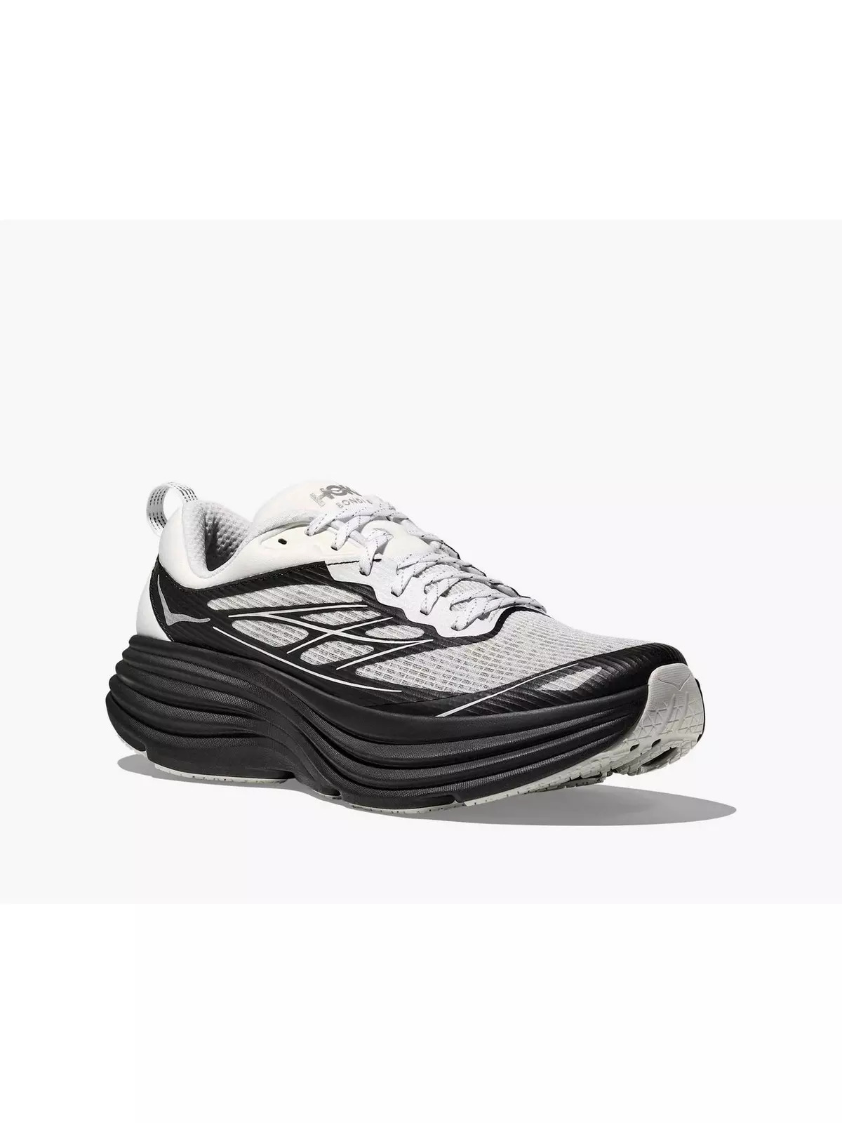 Bondi 8 Stealth/Tech Caged "Frost/Black" Unisex Running Shoe - 6