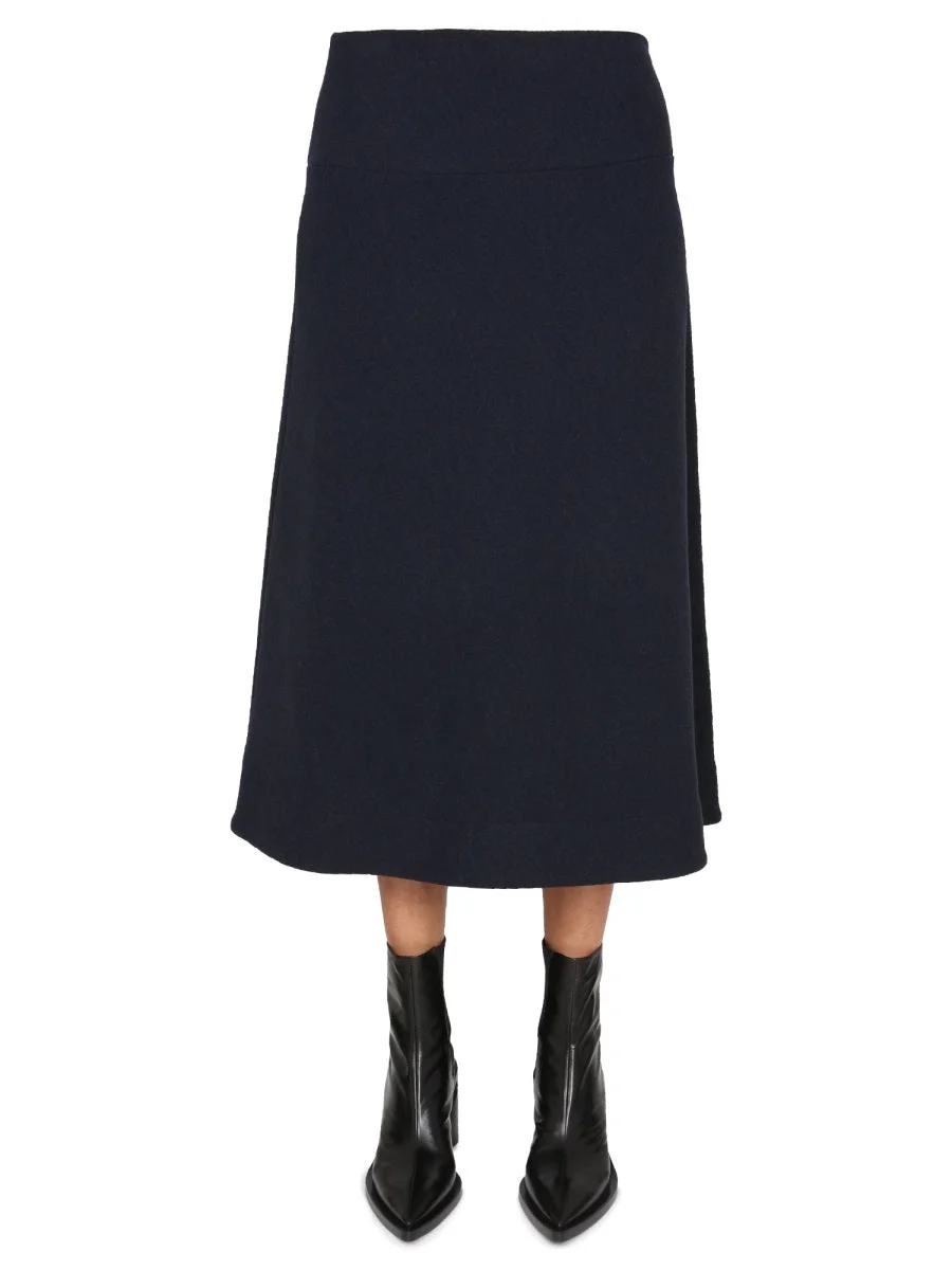JIL SANDER Zip-fastening Midi Skirt - 1