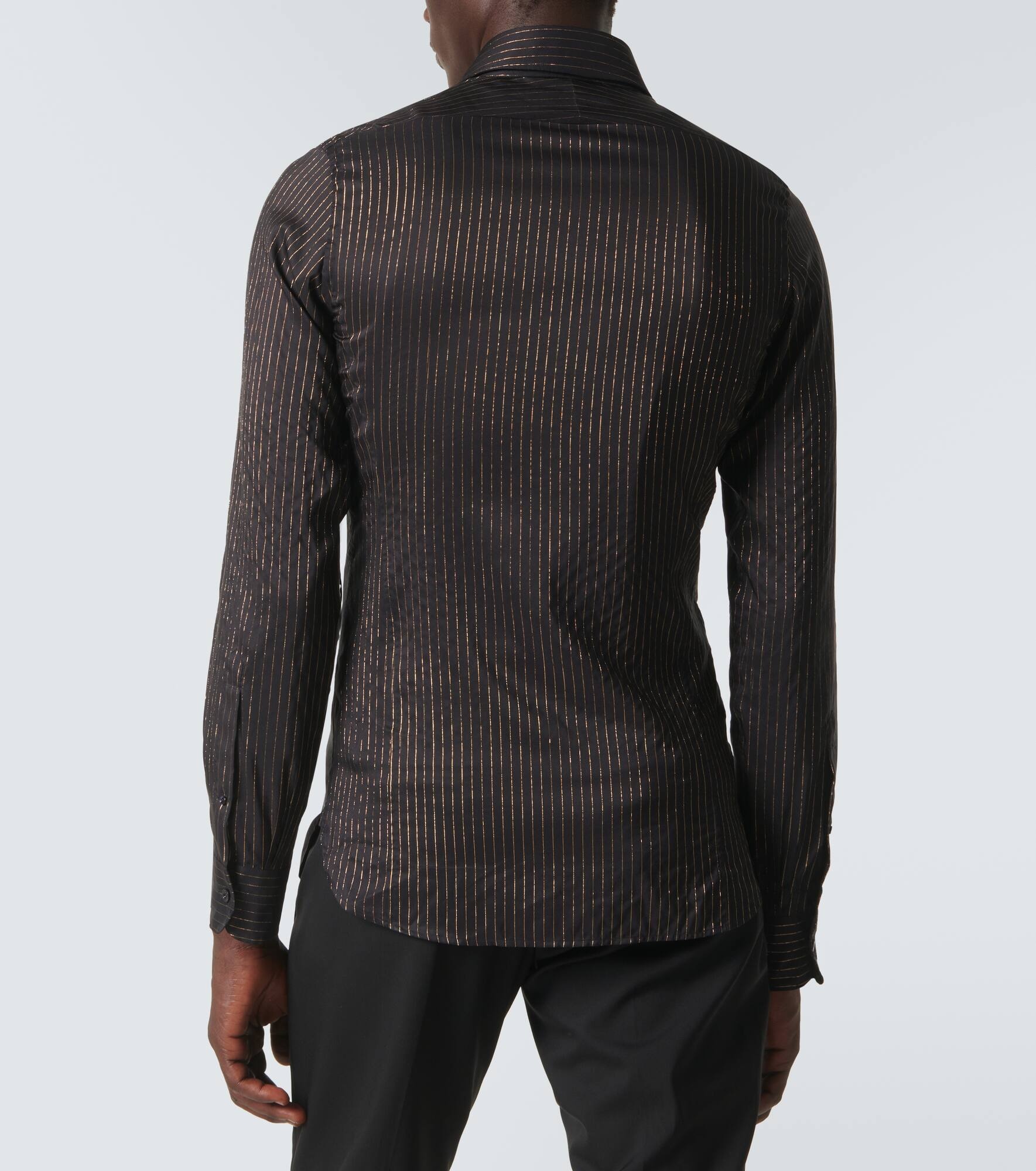 Pinstripe silk shirt - 4