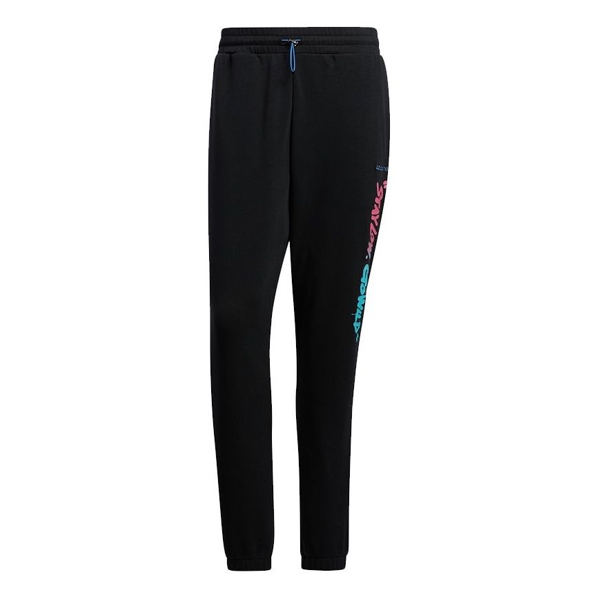 Men's adidas neo Radio W TP Multi-Color Logo Sports Pants/Trousers/Joggers Black HG9042 - 1