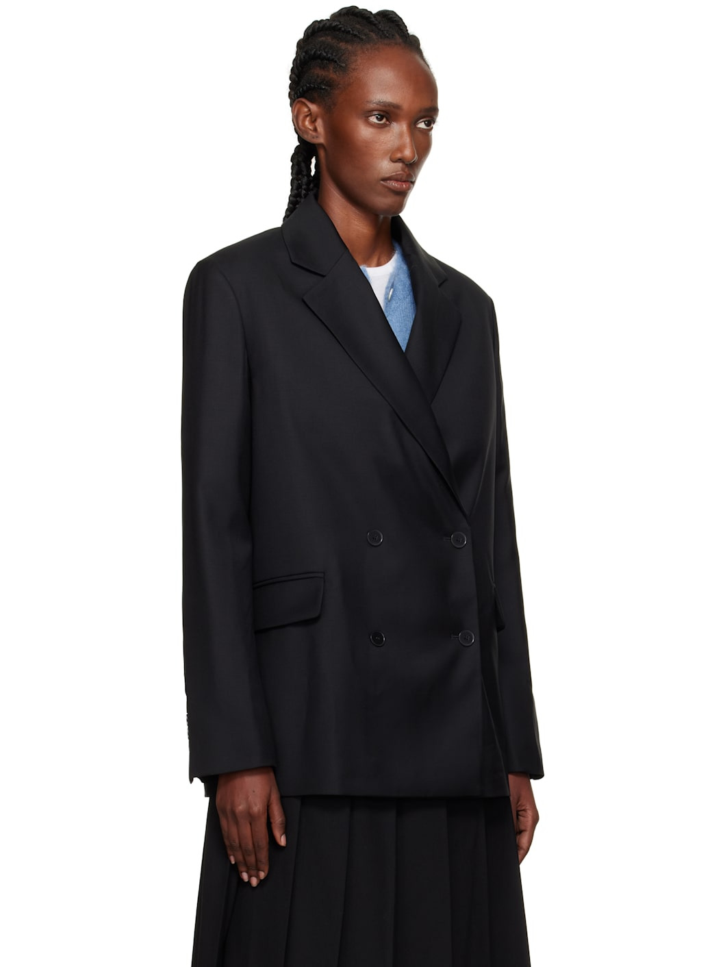 Black Donau LDS Virgin Wool Blazer - 2