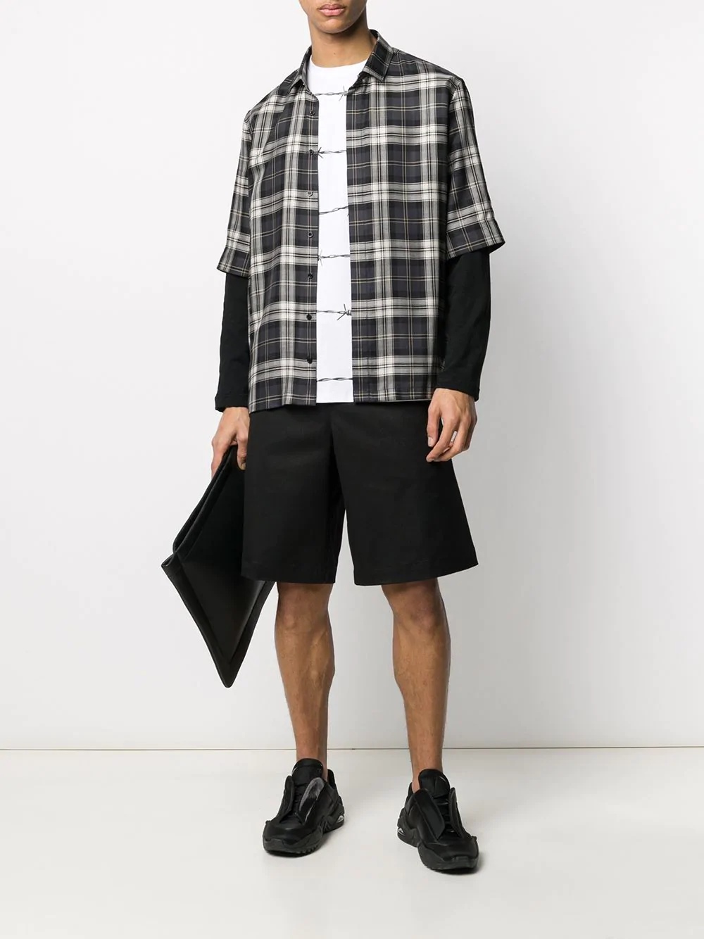 woven track shorts - 2