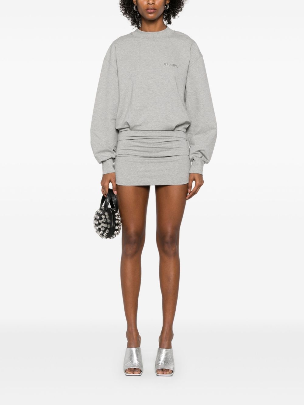 logo-appliqué mini dress - 2