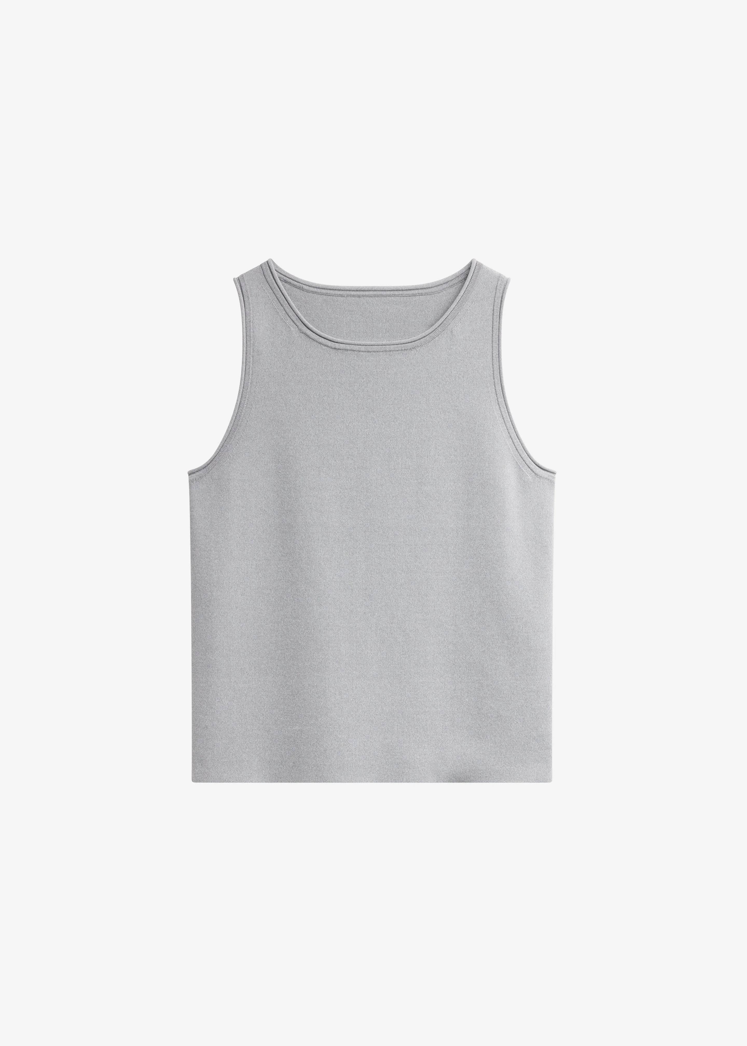 Kinna Knit Sleeveless Top - Grey - 1