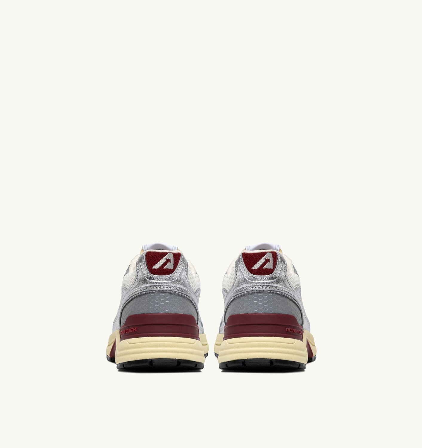 HYPERWAY SNEAKERS IN WHITE AND SILVER-TONE LAMINATED LEATHER AND MESH - 3