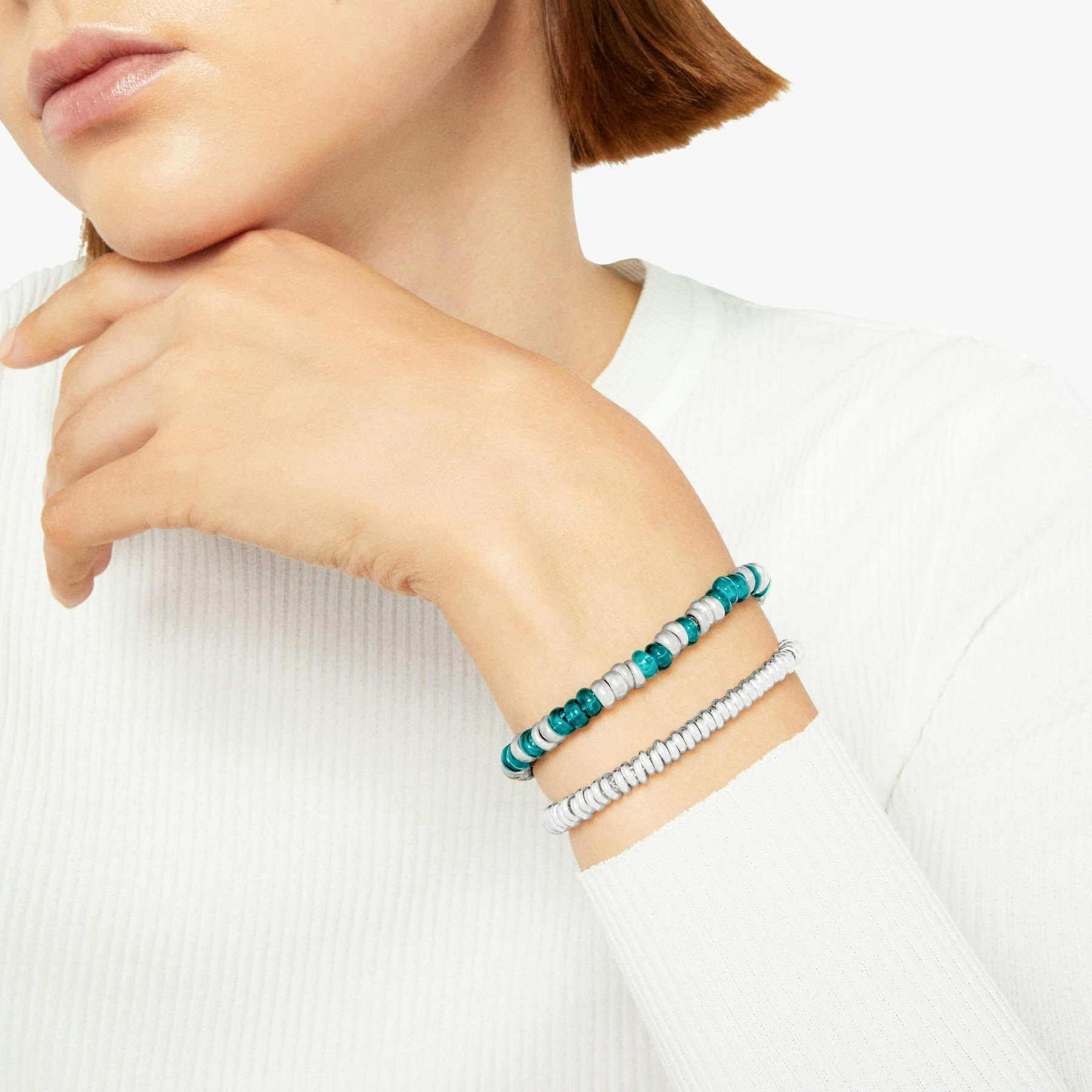 RONDELLE BRACELET IN SILVER & RECYCLED PLASTIC - 3