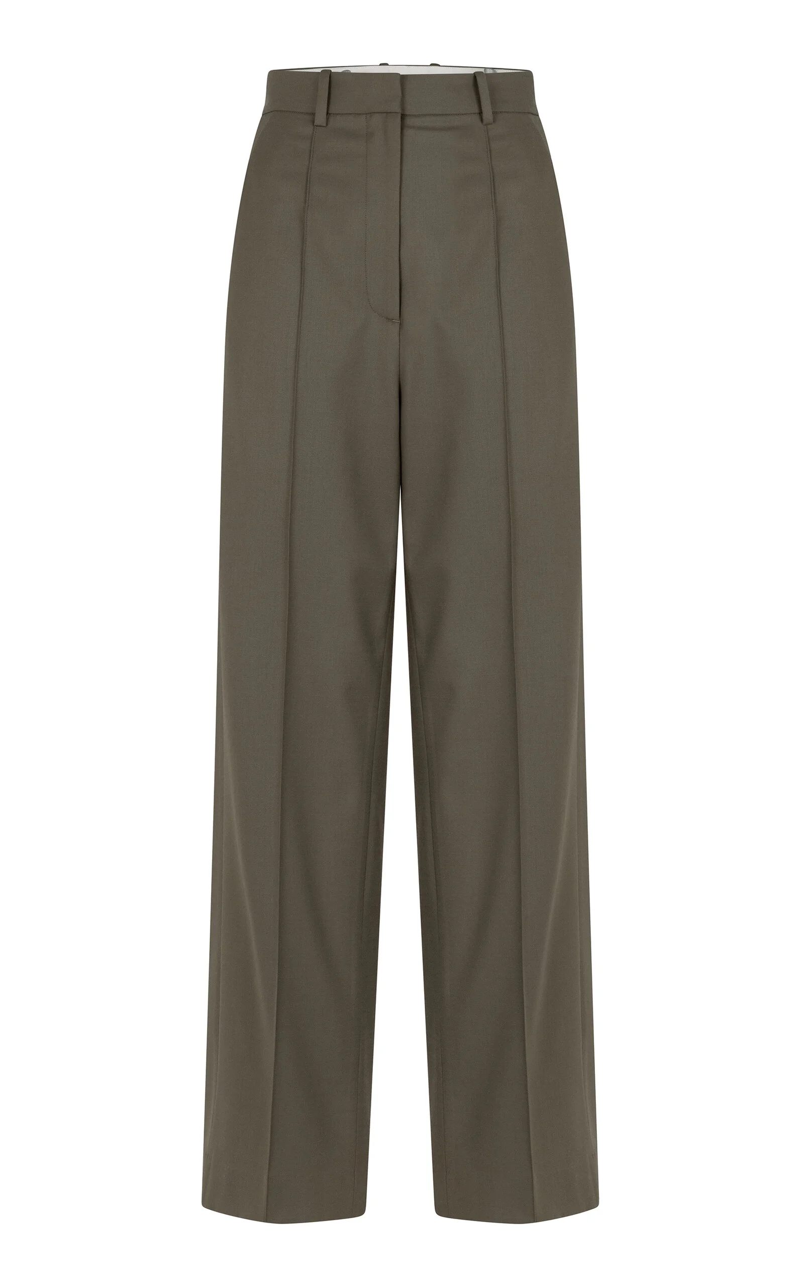 Antonella Tailored Stretch-Wool Straight-Leg Pants grey - 1