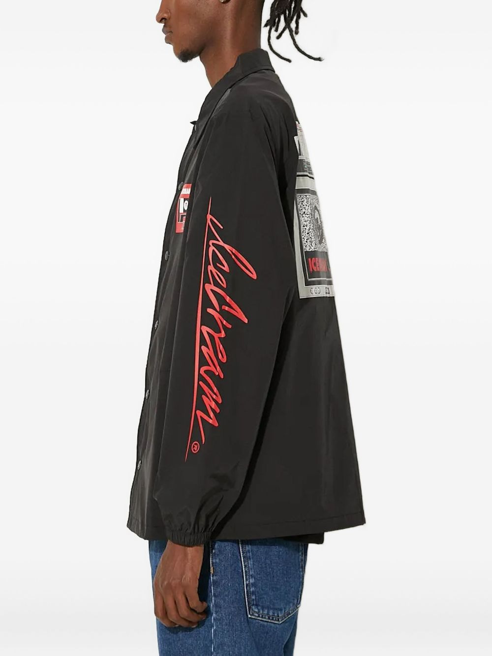 graphic-print coach jacket - 3