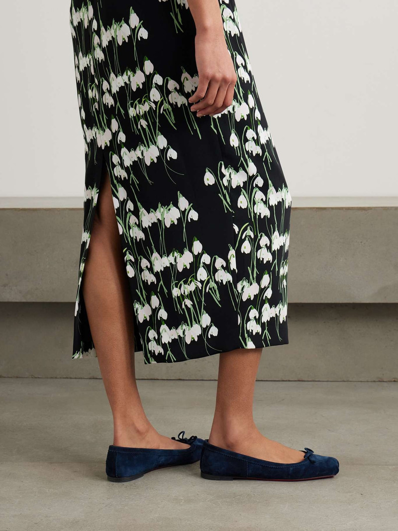 Christian Louboutin Mamadrague suede ballet flats Navy outlook