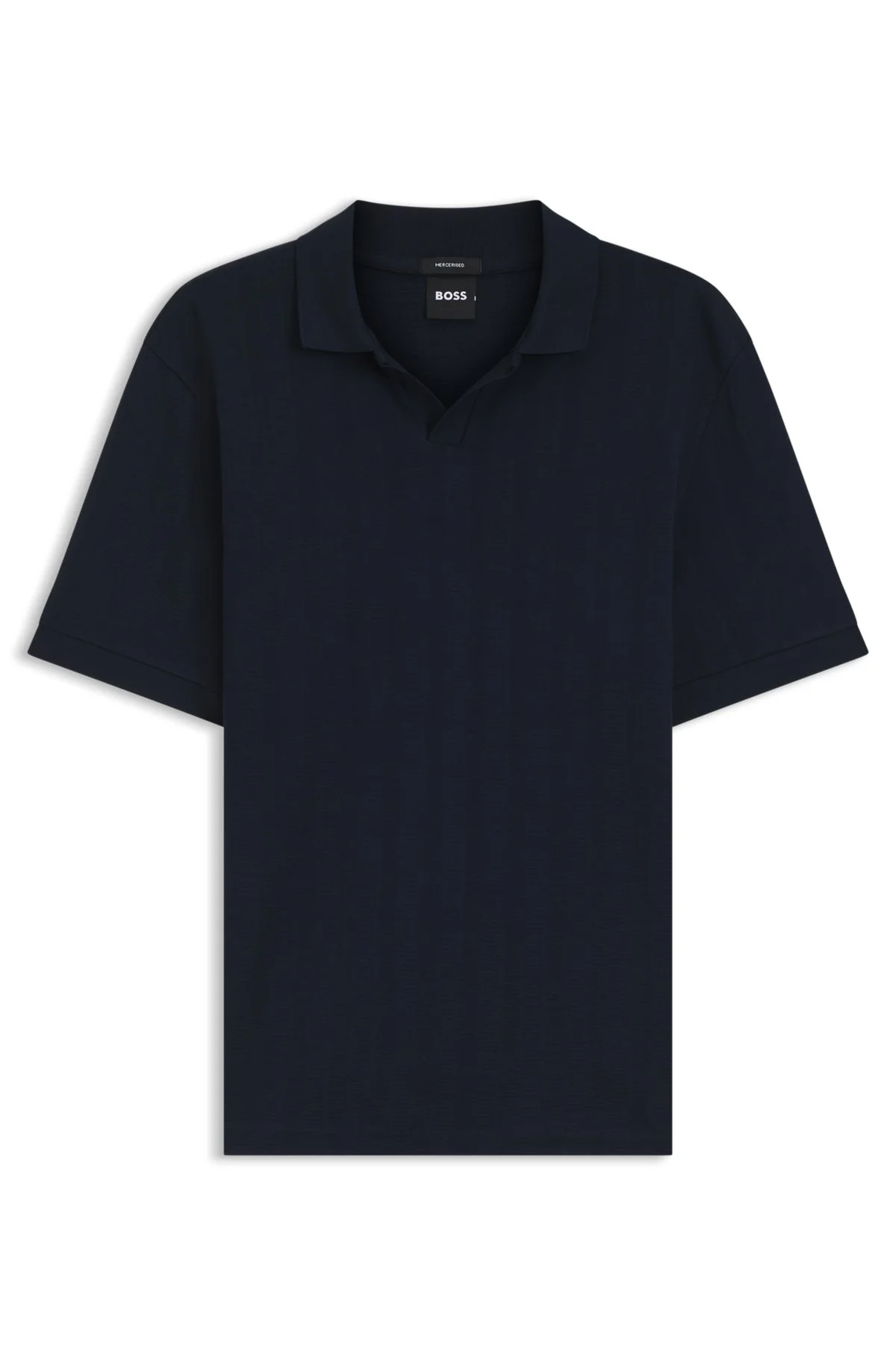 COTTON-JACQUARD POLO SHIRT WITH JOHNNY COLLAR - 1