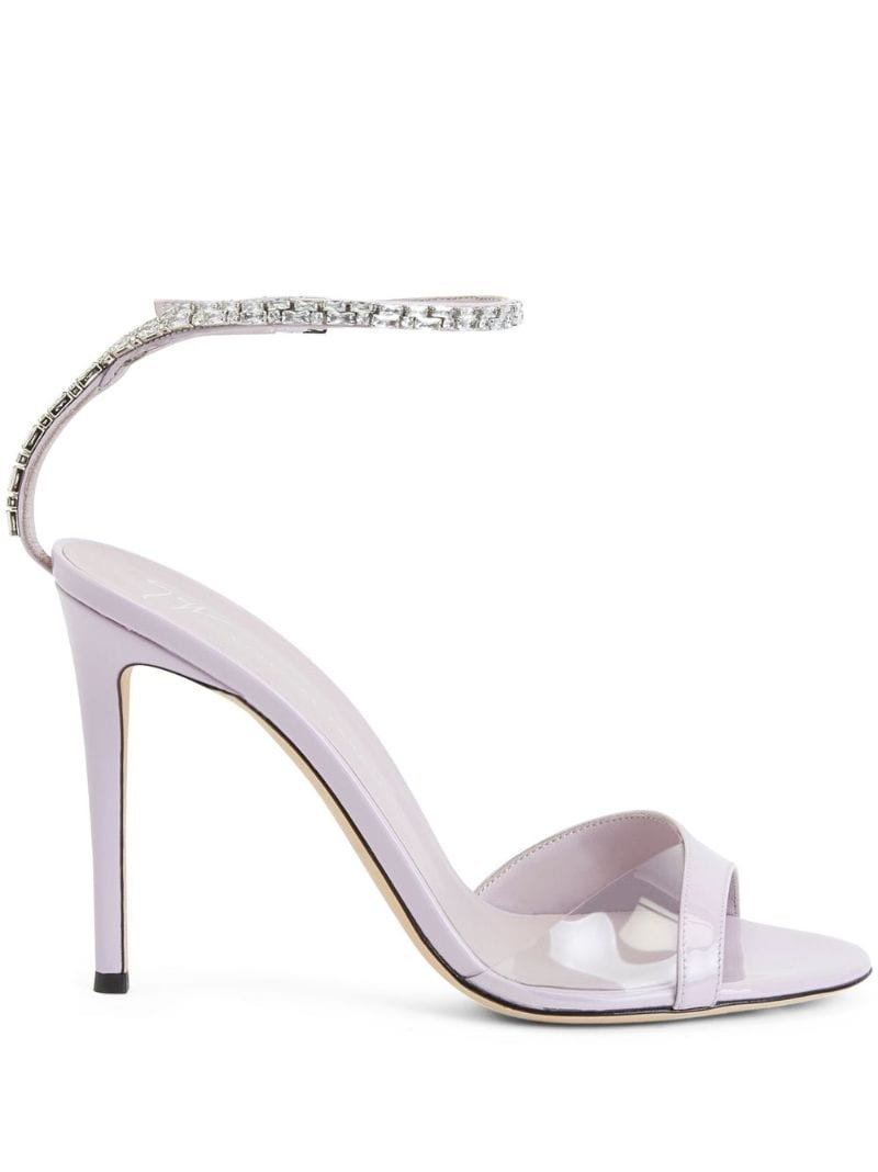 crystal-embellished high-heeled sandals - 1