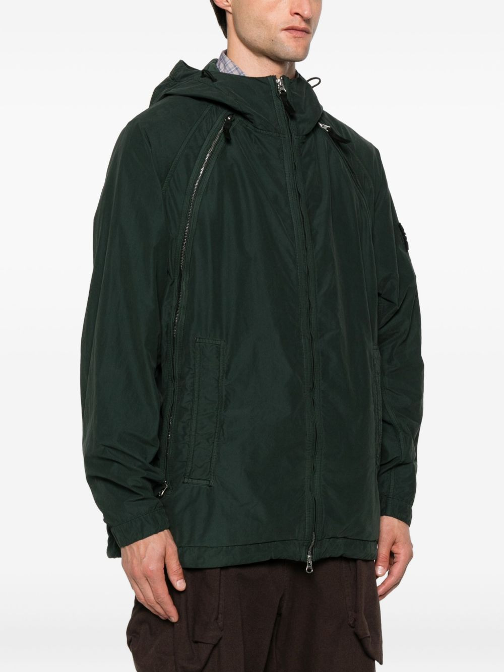 zip-fastening hooded jacket - 3