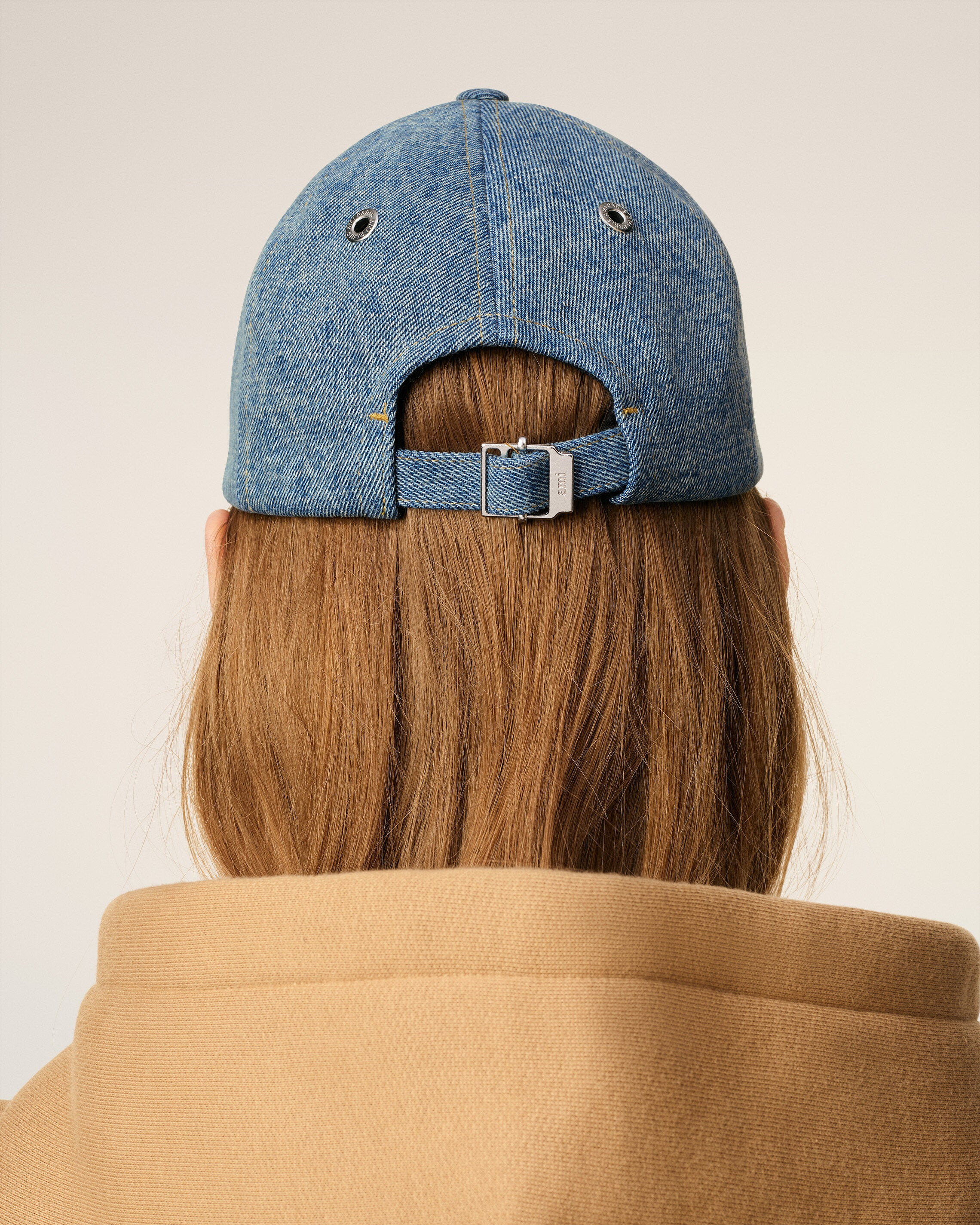 BLUE COTTON AMI DE COEUR EMBROIDERY CAP - 6