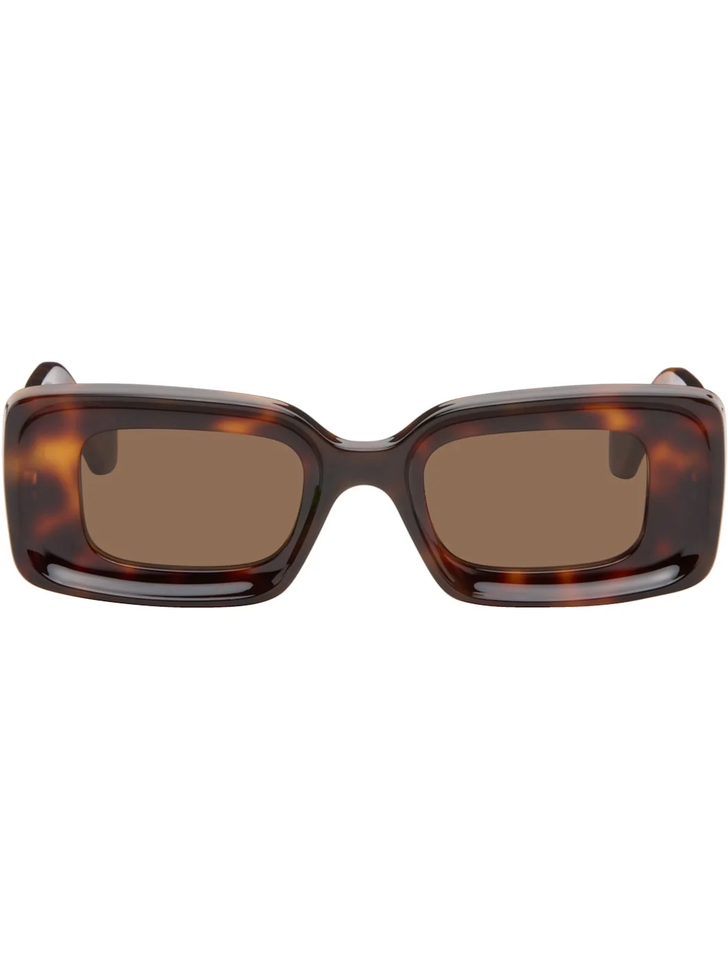 Brown Rectangular Sunglasses - 1