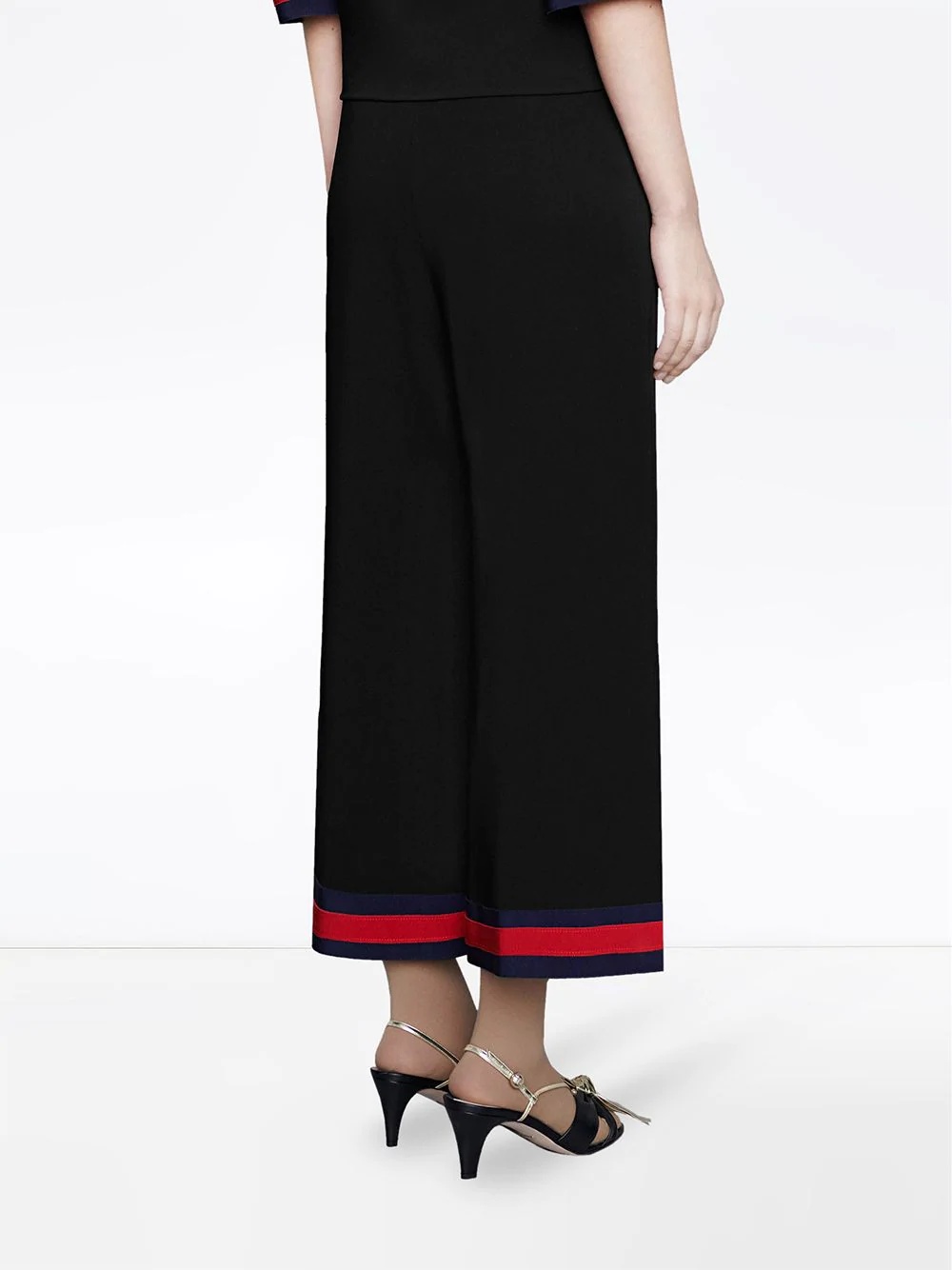 Web trim culotte trousers - 4