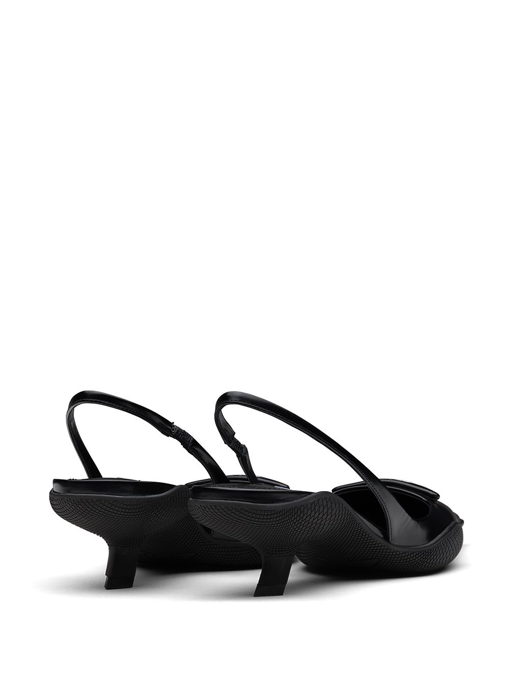 triangle patch slingback pumps - 3
