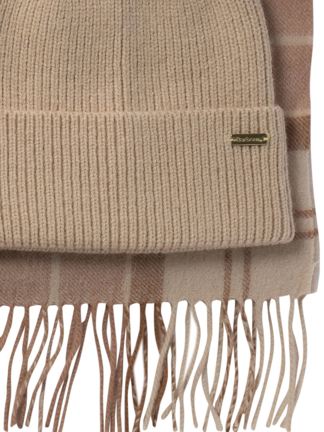Barbour "aubrey" Scarf And Beanie Gift Set - 2